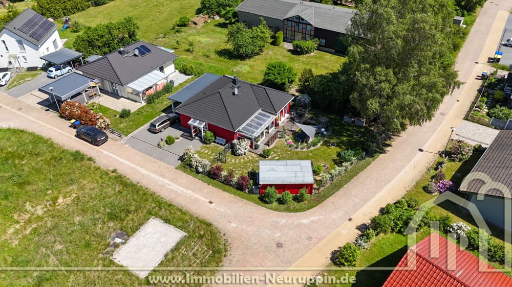 Blick auf das Grundstück
